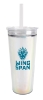 Glam RAS Tumbler - 24 oz. - Clear iridescent